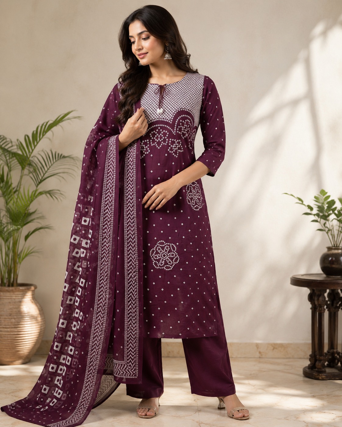 Women Printed Kurti Pant Dupatta Set - Image 4