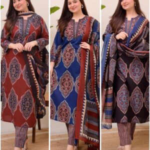 Women's Printed Kurta Pant Dupatta Set – Ethnic Designer Collection